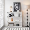 Multifunctional 4-Tier White Book Shelf & Coffee Table, Creative Furniture Floor Bookshelf, Minimalist Organizer Storage Shelves - 4 of 4