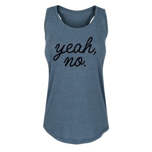 Women's - Instant Message - Yeah No Graphic Racerback Tank - 1 of 4