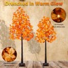 Romswi 2Pack 5FT 6FT Artificial Lighted Maple Tree, 216 LED Warm White Lights, Thanksgiving Autumn Harvest Outdoor Indoor Home Decor - 4 of 4