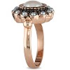 EVERLY JEWELRY | Rose Plated Sterling Silver Faux Pearl Vintage Halo Ring - 2 of 4