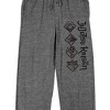 Jujutsu Kaisen Symbols Men's Heather Gray Graphic Sleep Pants - 2 of 4