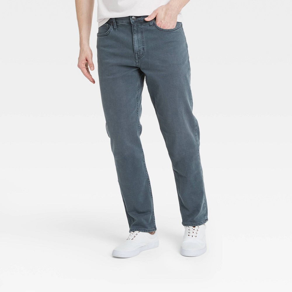 Men's Athletic Fit Relaxed Jeans - Goodfellow & Co Navy 32x34, Blue