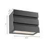 Chloe Lighting Beckett Contemporary Led Light Textured Black Outdoor Wall Sconce 5" Tall - 4 of 4