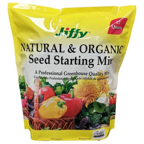 Jiffy 12qt Natural & Organic Starter Mix Potting Soil - image 1 of 4