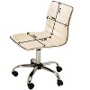 NicBex Faux Leather Adjustable Height Home Office Desk Chairs with Mid-Back and Universal Wheels for Work Study Vanity - 3 of 4
