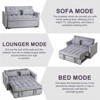 RISOKEYS Velvet Loveseat Couch Pull Out Sofa Bed - 3 in 1 Convertible Sofa Bed with Reclining Backrest,Toss Pillows,Pockets for Living Room - 4 of 4