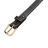 Lehman's Amish-Made Leather Dress Belt for Business or Everyday Wear, Goldtone Buckle, 1 Inch Wide - image 2 of 4