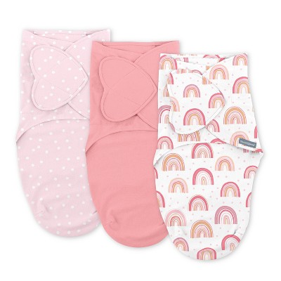 SwaddleMe by Ingenuity Monogram Collection Swaddle Wrap, for Ages 0-3 Months - 3pk
