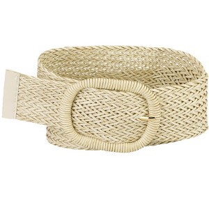 Allegra K Women's Chunky Buckle Braided Woven Wide Dress Waist Belts 58-84cm/22.83-33.07" - 1 of 4