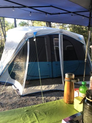 10 Person Lighted Instant Cabin Tent with Screen Room Rainfly