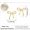 Gold Silver Bow Stud Earring for Women Simple Bow Jewelry Everyday Earring - 4 of 4