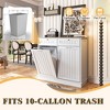 APRILSOUL 40 in. Storage Cabinet, Tilt Out 10 Gallon Garbage Can Cabinet, Dog Proof Trash Bin - 4 of 4