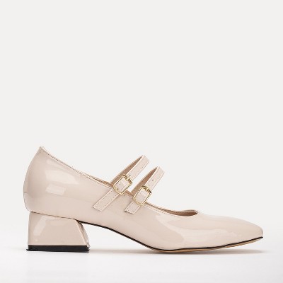 beige patent