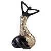 HomeRoots 14" Dark Espresso And Gold Polyresin Woman Statue Sculpture - 4 of 4