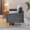 3 Person Seater Couch Sofa, Comfy Couches for Small Spaces, Mid Century Modern Gray Couch for Living Room Apartment Bedroom - 3 of 4