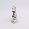 TopComfy Decorative Object Hammered Nickel Finish Chess Horse Sculpture Elegant Table Accent for Home Decor, Silver, 5.5"*5.5"*14" - 4 of 4