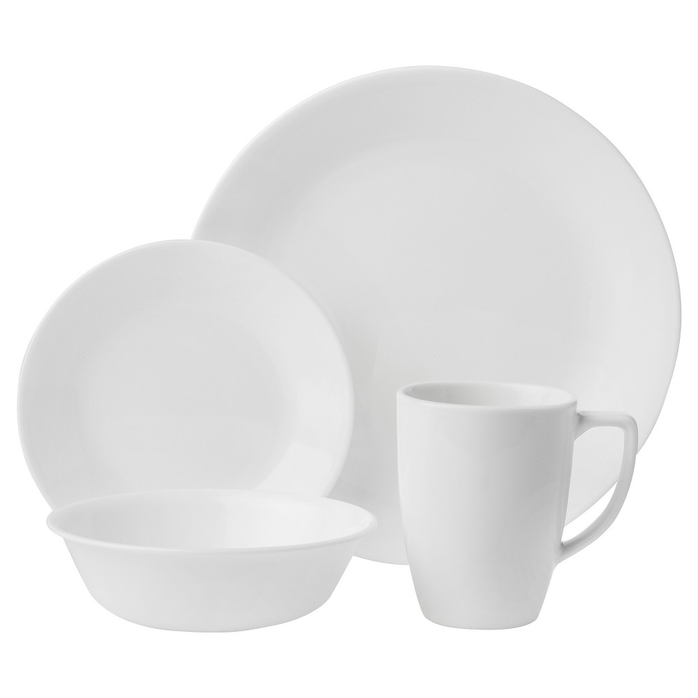 UPC 071160220034 product image for Corelle Livingware Winter Frost Ceramic 16pc Dinnerware Set White | upcitemdb.com