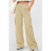 Clearlove Women High Waisted Drawstring Wide Leg Cargo Pants Trendy Casual Baggy Joggers Pants with Pockets - 2 of 4