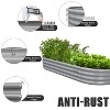 Cesicia 2PCS 6 x 3 x 1 FT Light Gray Oval Metal Raised Garden Beds - 3 of 4