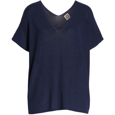 Anne Klein Womens Relaxed Fit Pullover Blouse