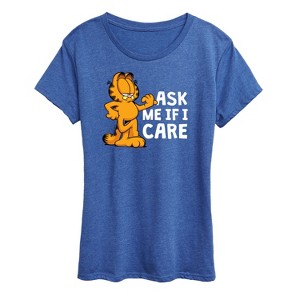Women's - Garfield - Ask Me If I Care Short Sleeve Graphic T-Shirt - 1 of 4