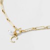 14K Gold Dipped Pearl Charm on Chain Initial Necklace - A New Day Gold - 4 of 4
