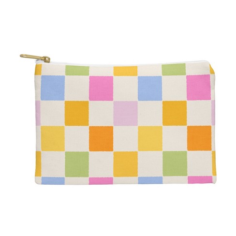 Iveta Abolina Eclectic Checker Check Cream Pouch Large - Deny Designs ...