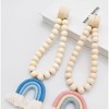 Tree City Natural Simple Wooden Beads Baby Blue Rainbow Decorative Curtain Tieback - 2 of 4