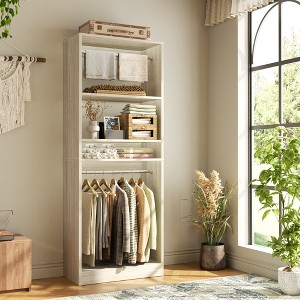 Besiost Closet System Set with Drawers, Freestanding Wardrobe Armoires with Shoe Racks - 1 of 4