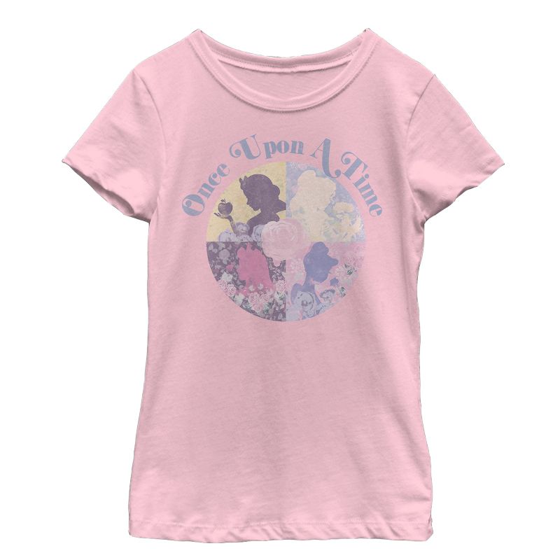Girl's Disney Princesses Once Upon a Time Profile T-Shirt, 1 of 4