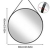 ARTLOGE 24/28/31.5in Round Wall Mirror Bathroom Mirrors with Leather Strap for Over Sink, for Living Room Entryway Wall Decor - 2 of 4