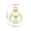 Unique Bargains Beautiful Designer DIY Jewelry Making Faux Pearl Pendants 150 Pcs Gold Beige 0.39" - 2 of 4