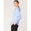 Allegra K Women's Sweet Ruffle Peter Pan Collar Long Sleeves Button Down Shirt - 4 of 4