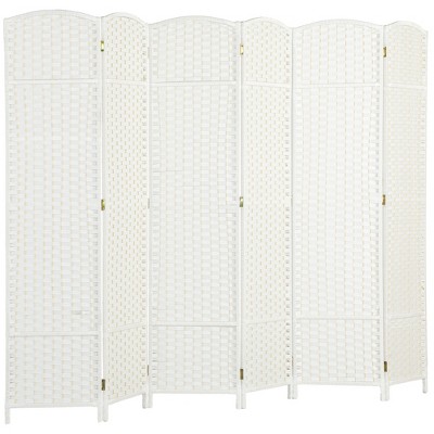 HOMCOM Room Divider, Folding Privacy Screen, 5.6' Tall Freestanding Partition for Home Office, Bedroom