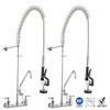 Aquaterior 2 Pack 44" Wall Mount Commercial Faucet with Pre-Rinse Pull Down Sprayer - 2 of 4