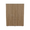 Bariloche 70" High Four-Door, One Drawer Armoire With Three Hanging Rods, Seven Shelves Bedroom, Wardrobe, Closet Natural Oak - 3 of 4