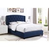 Queen Size Upholstered Platform Bed with Nail Head Trim - 2 of 4