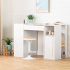 Crea Counter Height Craft Table with Storage White - South Shore - 3 of 4
