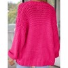 Womens Sweater Knit Cardigan with Pockets Open Front Cable Knit Sweater Chunky Thick Sweater Cardigan for Winter Comfy Knitwear - 4 of 4