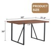 NicBex Dining Room Table for 4 Industrial Long Dining Table Counter Height Table with Metal Legs and Faux Marble for Dining Rooms - 2 of 4