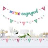 Big Dot of Happiness Just Engaged - Colorful - Engagement Party Letter Banner Decoration - 36 Banner Cutouts and We're Engaged Banner Letters - 2 of 4