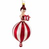 De Carlini Italian Ornaments 7.5 Inch Dottie Merristripe Christmas Tree Ornament , Christmas Decor Retro Girl Mgd (1PC) - 4 of 4