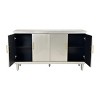 TIRAMISUBEST 59.84" Wide 4-Door Storage Cabinet with Wheels - Champagne Finish Mobile File Organizer for Home & Office - 4 of 4