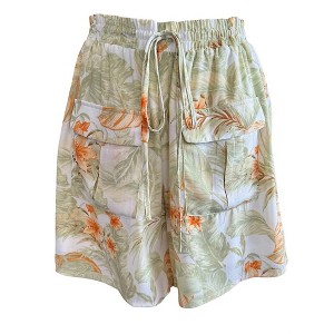 Women's Leaf Print Shorts - Polagram - 1 of 4