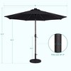 Sonkuki 9ft LED Round Outdoor Patio Market Umbrella w/Aluminum Pole and 8 Sturdy Ribs - 3 of 4