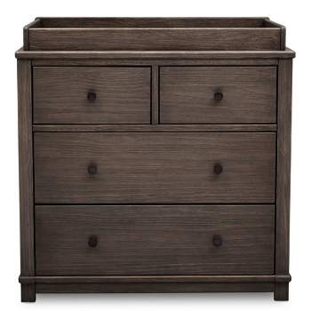 Simmons Kids' Monterey 4-Drawer Dresser with Changing Top and Interlocking Drawers - Rustic Gray