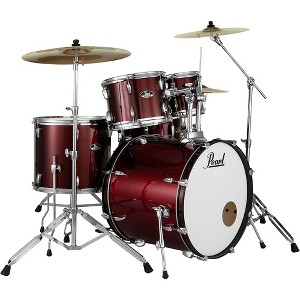 Pearl Roadshow Complete 5-Piece Drum Set With Hardware and Cymbals Red Wine - 1 of 4