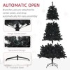 9ft Tall Artificial Christmas Tree, Unlit Xmas Tree with 2132 Branch Tips, Auto Open, Steel Base, Holiday D¹Ècor for Home Office, Black - 4 of 4