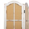 Farmhouse Wood Room Divider Screen Beige - Olivia & May - 3 of 4