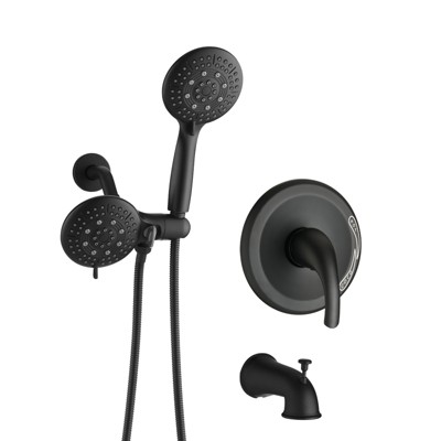 ONWITH Classic High Pressure Single Handle 6 Function Rain shower Head with Handheld Shower